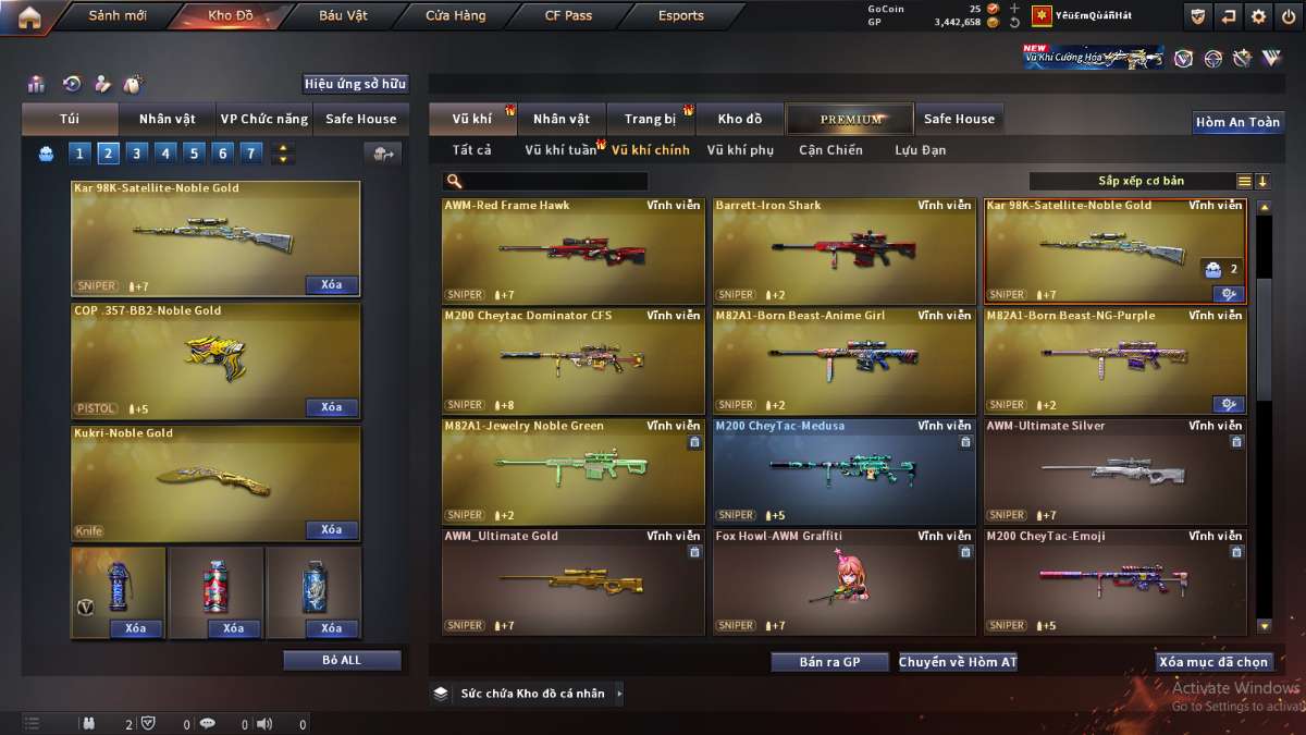 shop acc cf uy tin gia re